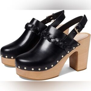 NWT Loeffler Randall Paxton Wooden Platform Clogs